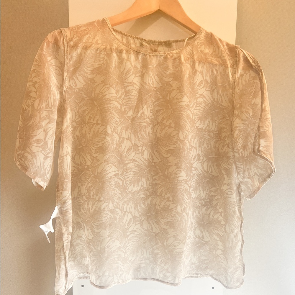 Zara Cream Patterned Women's Blouse
